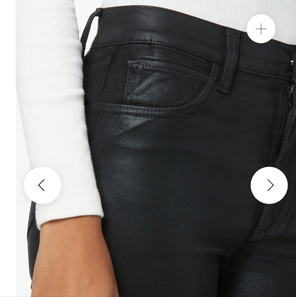 Joe's The Charlie High Rise Skinny Ankle/ Coated/ Black - Picture 7 of 14